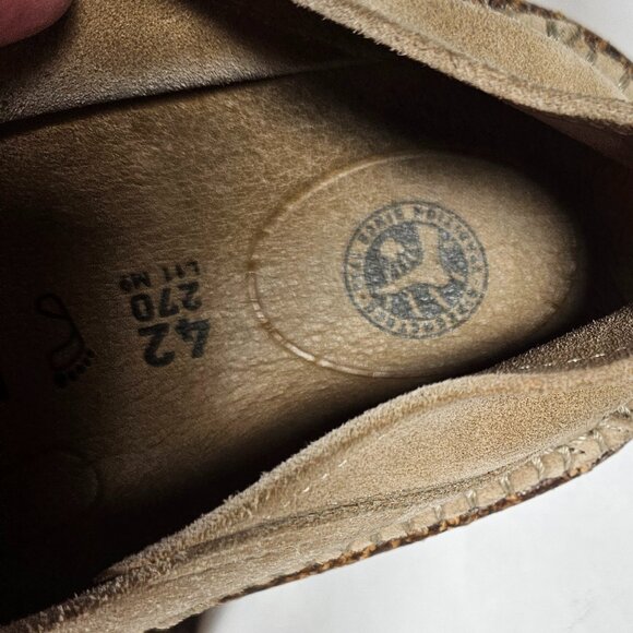 Birkenstock Gary Tan Lace Up Loafers Men\'s Size 9 Women\'s Size 11 Suede 42 270